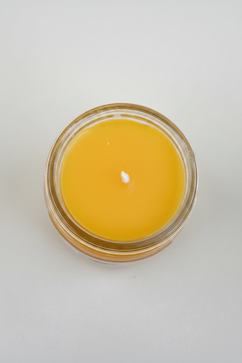 Upcycled Mini Mason Glass Jar Yellow ~ Small Size