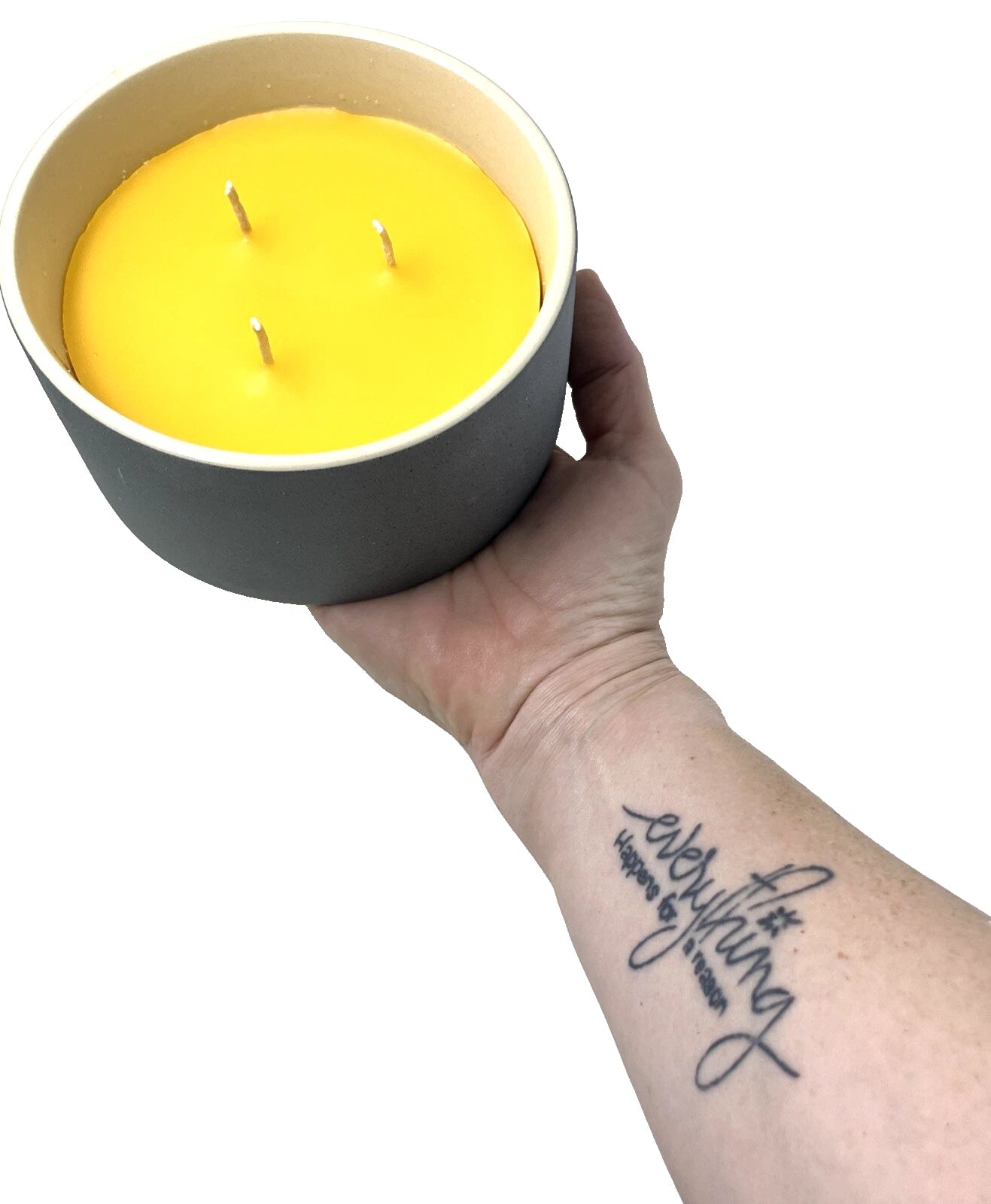 Upcycled industrial 3-Wick Candle ~ Large