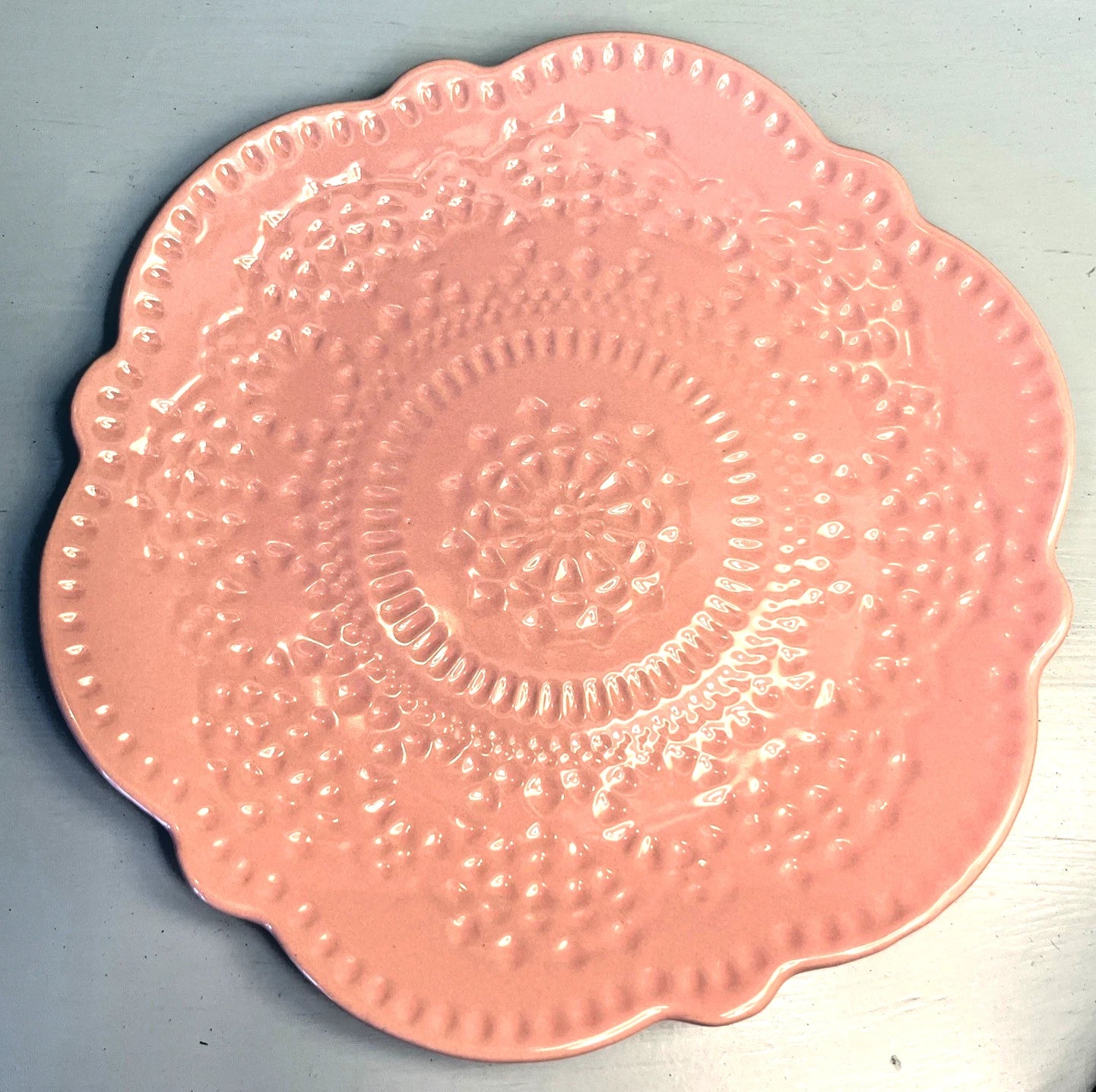 Pink Candle Plate VERDI by SANGO ~ Boho-style