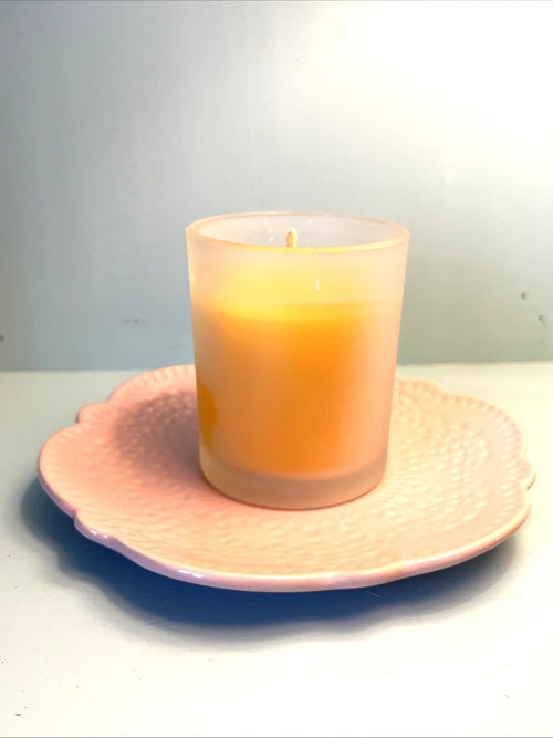 Pink Candle Plate VERDI by SANGO ~ Boho-style