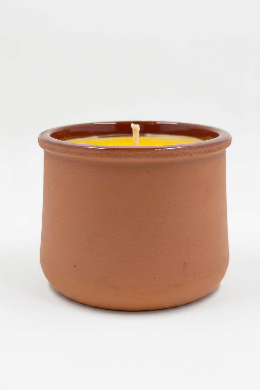 Upcycled Natural Ceramic Reusable Container ~ 14 oz