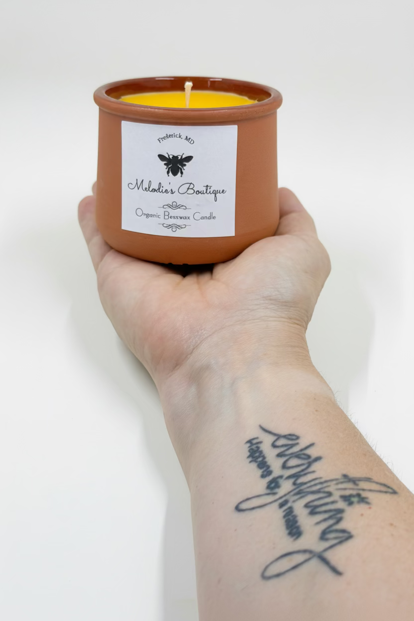 Upcycled Natural Ceramic Reusable Container ~ 14 oz