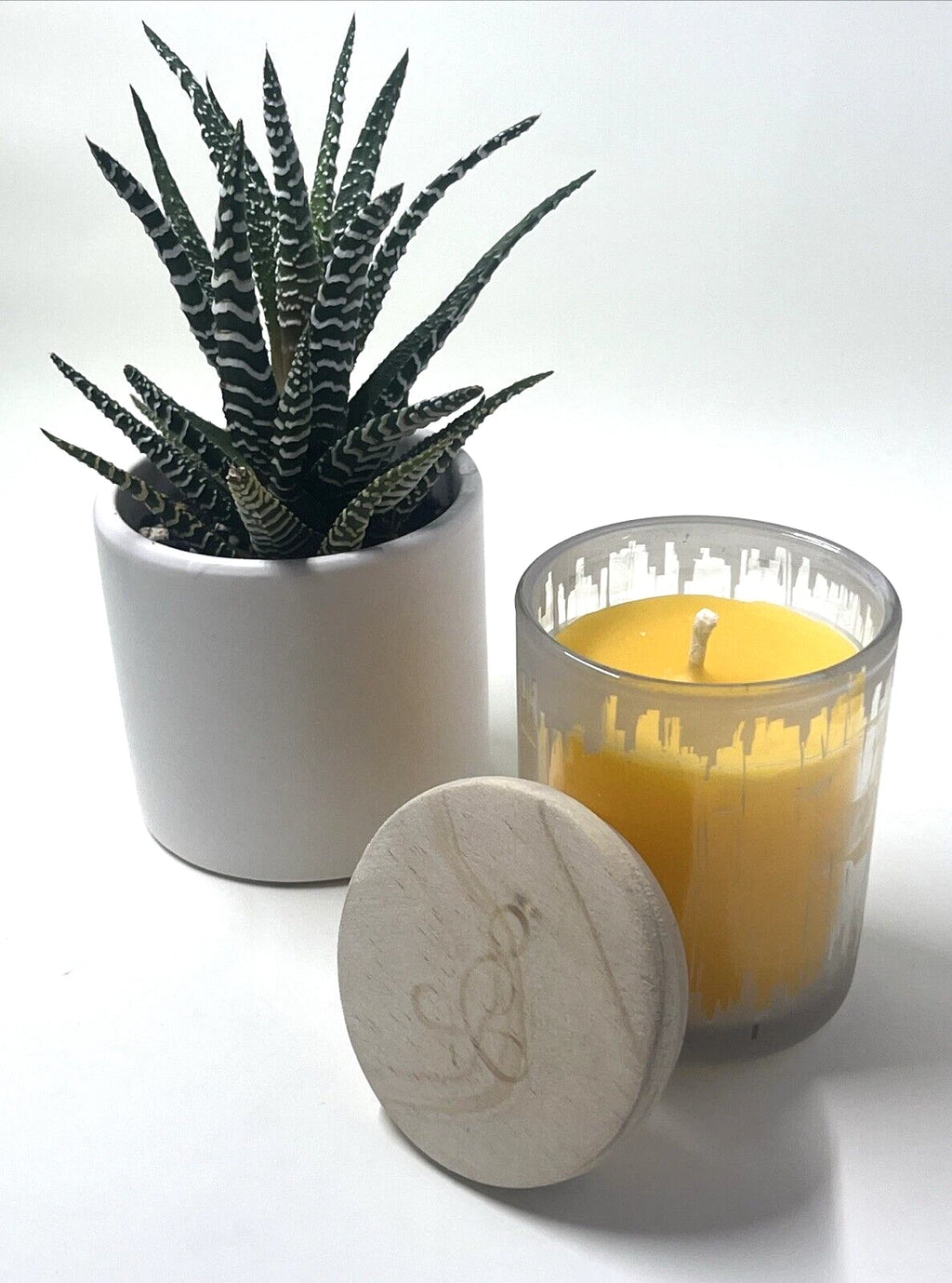 Unique Etched Upcycled Glass Jar ~ Small Size